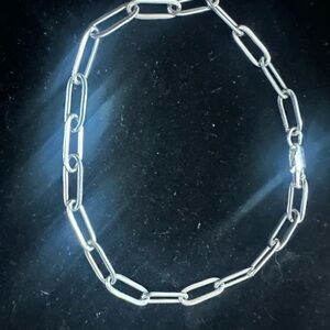 Handmade Paper Clip SS link Bracelet- Sterling silver NWT